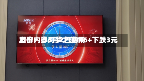 酒价内参6月2日费用发布：洋河梦之蓝M6+下跌3元
