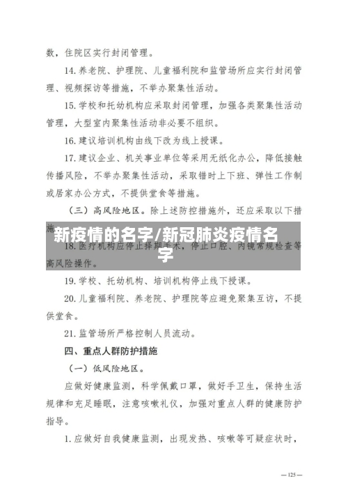 新疫情的名字/新冠肺炎疫情名字