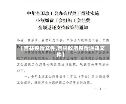 【吉林疫情文件,吉林政府疫情通知文件】