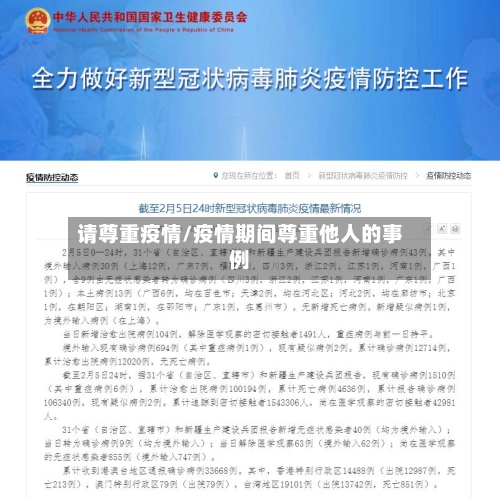 请尊重疫情/疫情期间尊重他人的事例-第2张图片