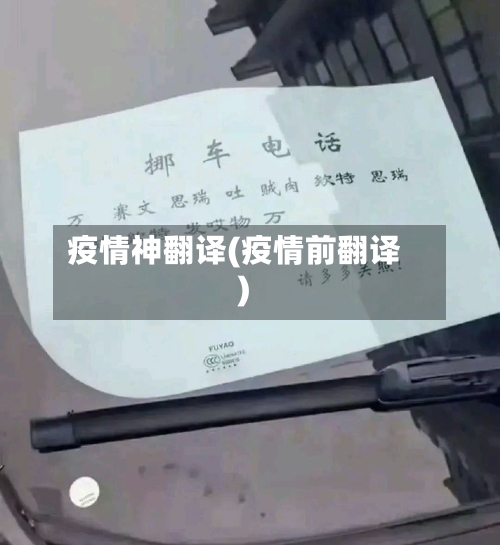 疫情神翻译(疫情前翻译)-第3张图片
