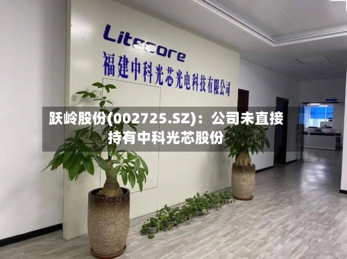 跃岭股份(002725.SZ)：公司未直接持有中科光芯股份