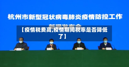 【疫情税费高,疫情期间税率是否降低了】-第2张图片