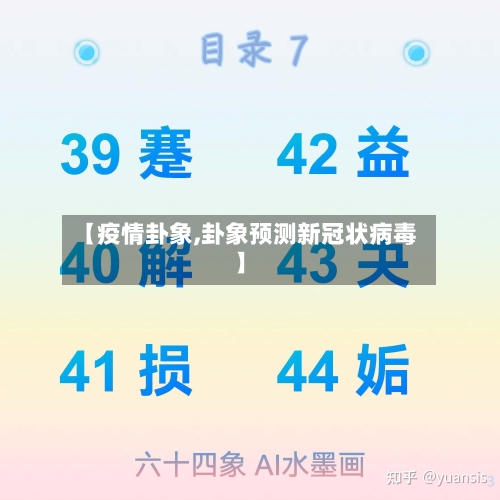 【疫情卦象,卦象预测新冠状病毒】