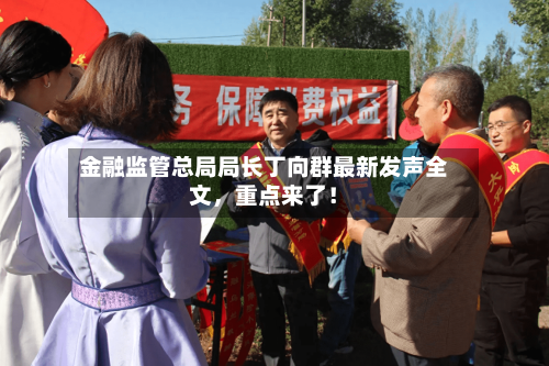 金融监管总局局长丁向群最新发声全文，重点来了！