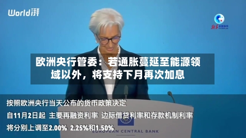 欧洲央行管委：若通胀蔓延至能源领域以外，将支持下月再次加息