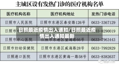 日照最近疫情出入通知/日照最近疫情出入通知最新-第3张图片