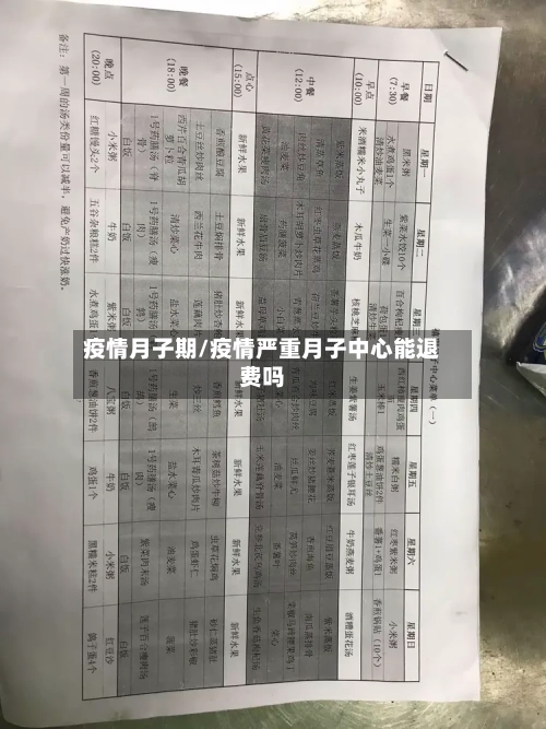 疫情月子期/疫情严重月子中心能退费吗-第3张图片