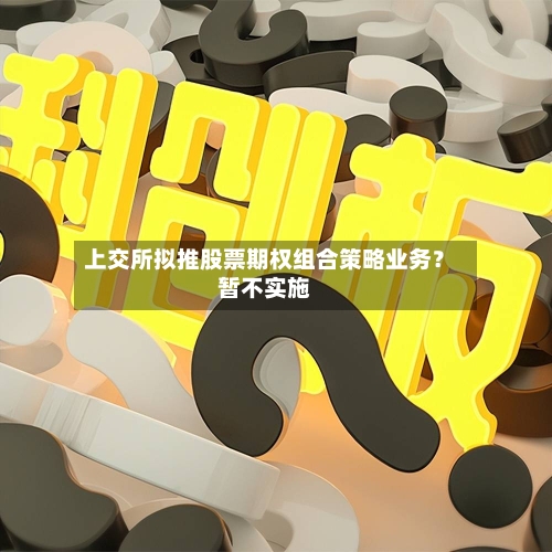 上交所拟推股票期权组合策略业务？暂不实施