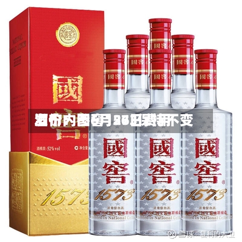 酒价内参6月26日费用发布：国窖1573保持不变