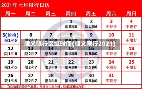 顺义限行区域时间(顺义限行2021)-第2张图片