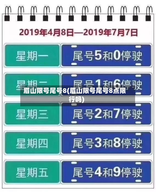 眉山限号尾号8(眉山限号尾号8点限行吗)