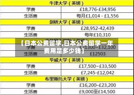 【日本公费留学,日本公费留学一年费用是多少钱】-第3张图片