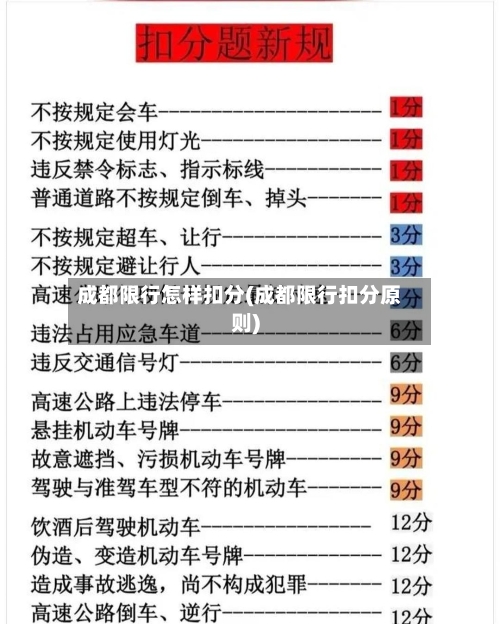 成都限行怎样扣分(成都限行扣分原则)-第3张图片