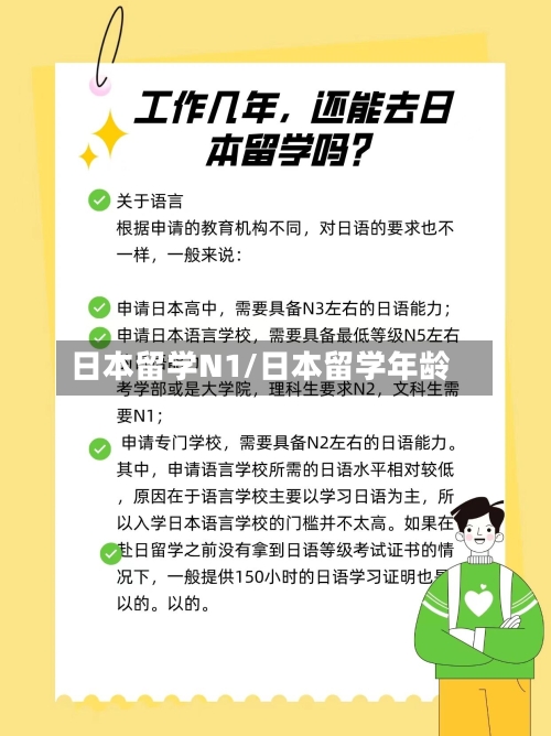 日本留学N1/日本留学年龄