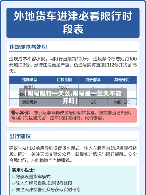 【限号限行一天么,限号是一整天不能开吗】