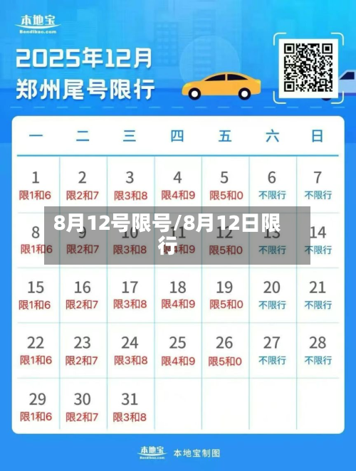 8月12号限号/8月12日限行-第2张图片