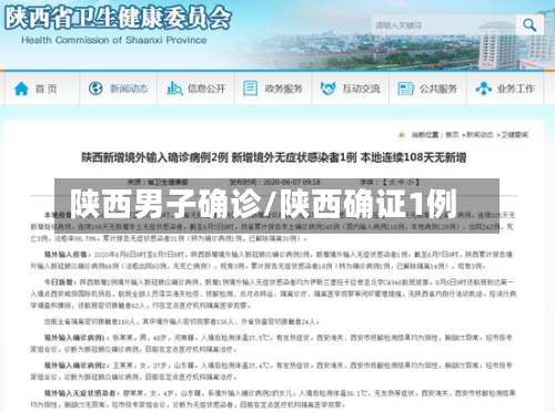 陕西男子确诊/陕西确证1例