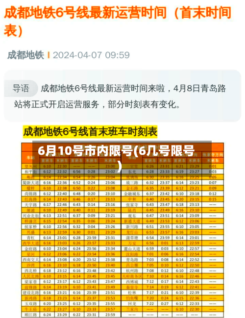 6月10号市内限号(6几号限号)-第3张图片
