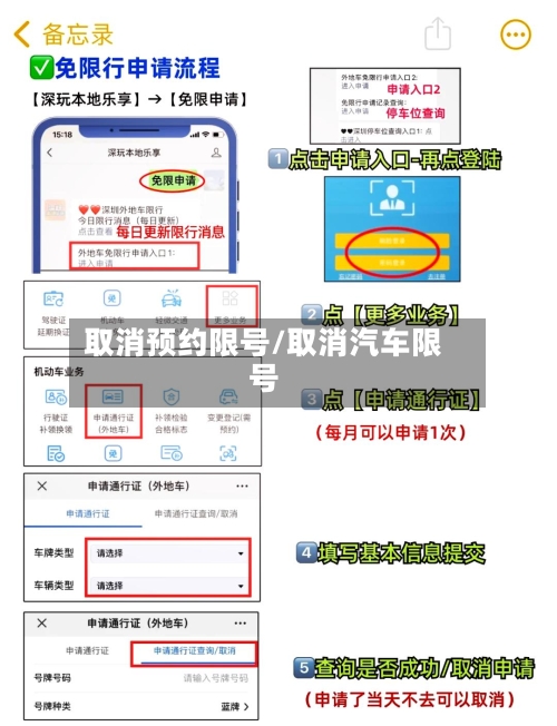 取消预约限号/取消汽车限号